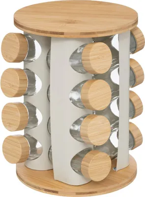 Produktbild von Gewürzregal "sensia" mit drehteller 15 gläser - 5 five simply smart
