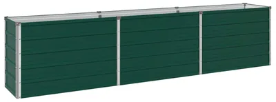 Obrázok produktu pre Vyvýšený záhradný box, zelený, 240 x 40 x 55 cm, vyrobený z pozinkovanej ocele
