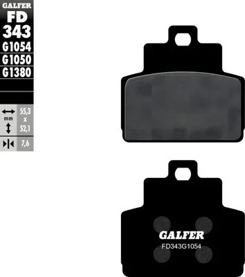 Produktbild von Bremsbeläge Set Galfer FD277G1054 & FD343G1054 Semi-Metall vorne & hinten für Vespa GTS 250 ccm