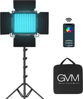 Zdjęcie produktu dla Światło LED RGB do wideo - Światło do filmowania - Oświetlenie wideo - Lampa studyjna - Światło fotograficzne - 1 panel świetlny - Sterowanie za pomocą aplikacji