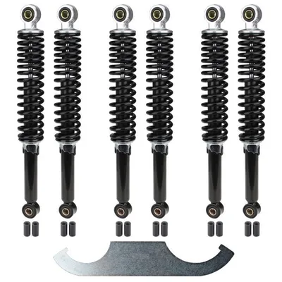 Produktbild von Stoßdämpfer Set 340mm Schwarz 6 Stück mit Einstellschlüssel für Simson Duo Piccolo