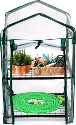 Produktbild von Kinzo Gewächshaus Garten 45 x 50 x 80 cm - 2 Etagen - Tomatengewächshaus