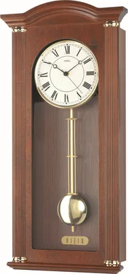 Produktbild von AMS. Pendeluhr 5014/1, Funk, Westminster-Schlag, Nussbaumgehäuse, Messing-Pendel
