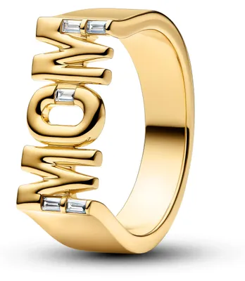 Produktbild von Pandora Siegelring Damen Mom Zirkonia 14K Vergoldet 164460C01 Gr. 50