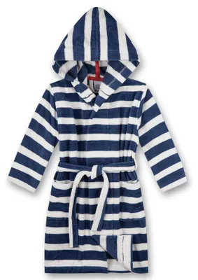Productafbeelding van Sanetta badjas voor jongens, blauw met strepen, maat 128