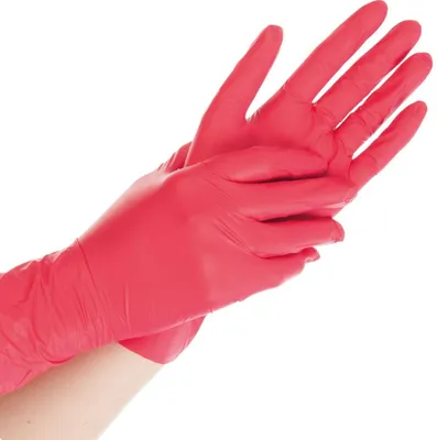 Produktbild von Nitril-Handschuh Safe Light puderfrei S 24cm rot VE=100 Stück