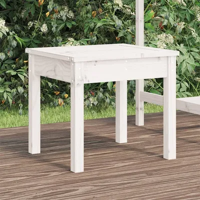 Produktbild von The Living Store Gartenbank Weiß 50x44x45 cm Massivholz Kiefer