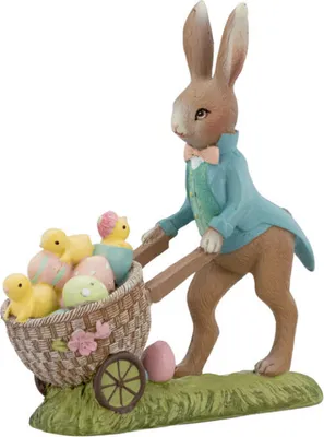 Produktbild von Hase Mann mit Schubkarre 12 cm