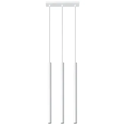 Image de Lampe pendante PASTELO 3 blanc 3xG9 8W acier 90x5x30cm Sollux Lighting
