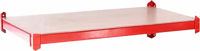 Immagine prodotto di Scaffale metallico robusto e stabile, rosso, 90x45 cm
