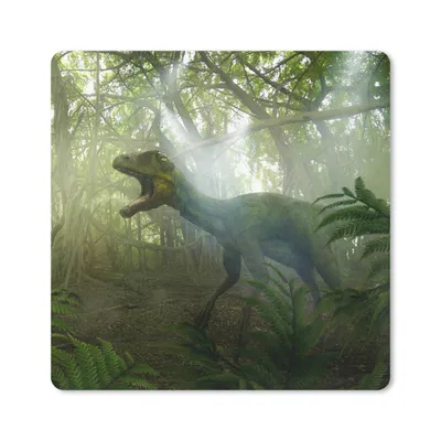 Produktbild von MuchoWow® Mauspad Mousepad Dinosaurier - Dschungel - Pflanzen 30x30 cm - Mousepads - Maus Mat - Pad - Mausunterlage - Gaming