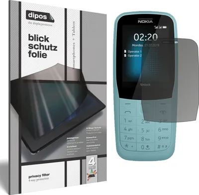 Produktbild von Blickschutzfolie für Nokia 220 4G matt Schutzfolie Folie Display Schutz dipos
