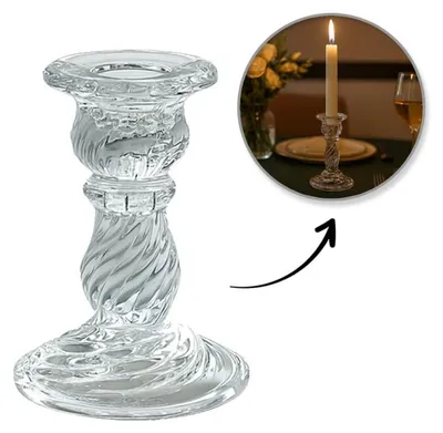 Immagine prodotto di Candeliere in vetro decorativo "Glamour", 9,5 cm - SW12