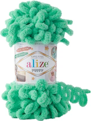 Alize Puffy Fingerstrickgarn Stricken mit den Fingern 741 türkis