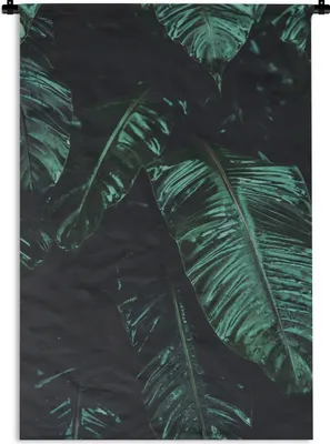 Produktbild von MuchoWow® Wandteppich Wandbehang Dschungel - Palme - Blätter - Tropisch 60x90 cm Tapisserie Dekoration Wandtuch - Foto-Teppich - Abwaschbar