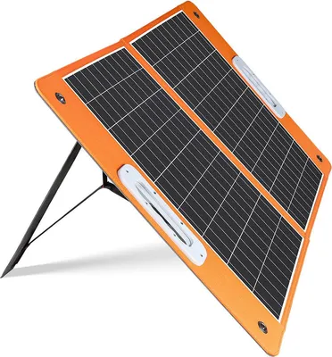 Zdjęcie produktu dla 60W składany panel słoneczny, przenośna ładowarka solarna z wyjściami DC, 2 portami USB