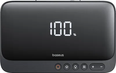Produktbild von Baseus Multifunktionaler Jumpstarter BS-CH013: 600A Starthilfe, 6000mAh Powerbank, Kompressor & Taschenlampe - Schwarz