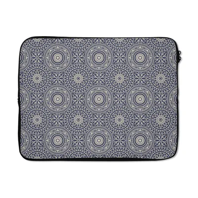 Produktbild von MuchoWow® Laptop Hülle 15 Zoll Mandala - Blau - Muster Laptoptasche - Laptoptasche - Sleeve - Rundum-Schutz