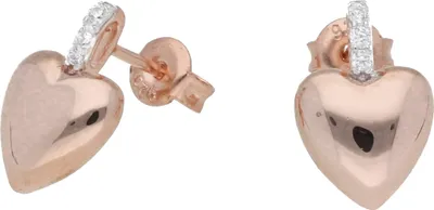 Produktbild von Ohrstecker Smart Jewel Herz mit Zirkonia, rosé vergoldet, Silber 925 Rosé vergoldet Onesize