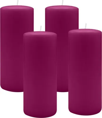 Produktbild von 4er Set Adventskranzkerzen Brombeere Ø 60 x 200 mm