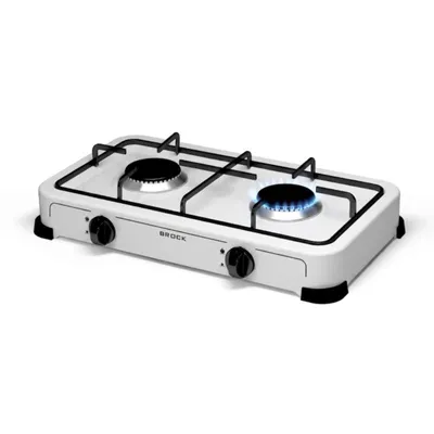 Obrázok produktu pre Plynový sporák BROCK GS 002 W Dvojitý horák G30 G31 biely