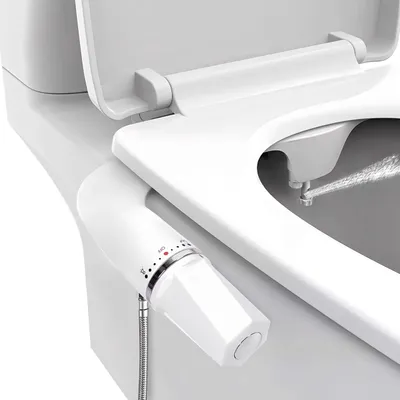 Produktbild von Bidet Sprühaufsatz Toiletten Spritzdusche Dusche Aufsatz Doppel Düse Bidet Toilettenaufsatz Po-Dusche