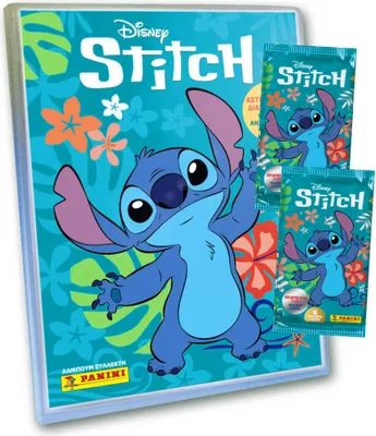 Produktbild von Stitch Karten - (2025) Stitch Trading Cards Sammelkarten - 1 Mappe + 2 Booster