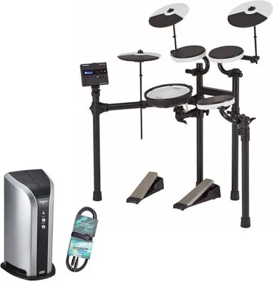 Produktbild von Roland E-Drum TD-02KV Schlagzeug mit Monitor-Box und Kabel