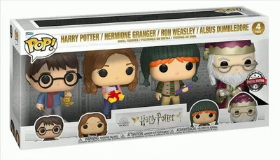 Image de FUNKO POP - Harry Potter - Harry Potter Hermione Granger Ron Weasley Albus Dumbledore 4 Pack Special Editon