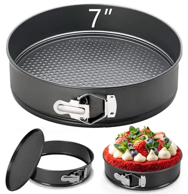 Productafbeelding van Springvorm met platte bodem - Anti-aanbaklaag - Bakvorm voor taarten - Ø 18 cm, zwart