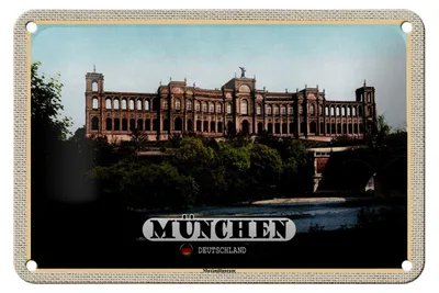 Produktbild von Blechschild Städte München Maximilianeum Architektur 18x12cm Schild