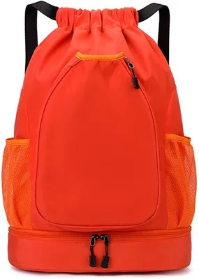 Image de Sac de sport unisexe orange, imperméable, pour raquettes de tennis et de badminton.