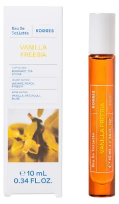 Immagine prodotto di KORRES VANILLA FREESIA, eau de toilette per donna, formato da viaggio, profumo floreale, caldo ed elegante