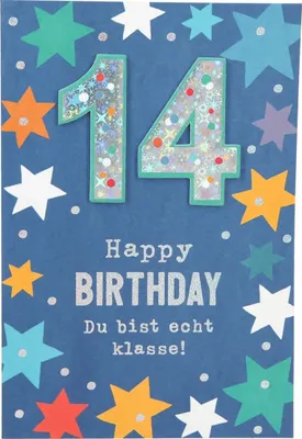 Produktbild von Depesche Zahlenkarten - Das beste Alter Sortierung : 14 Happy Birthday Du bist echt klasse! Zahlenkarte Sortierung: 14 Happy Birthday Du bist echt klasse!