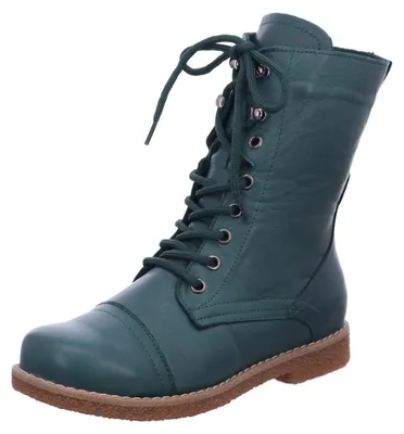 Immagine prodotto di Esgano stivaletti stringati da donna in pelle liscia verde taglia: 37