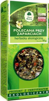 HERBATKA POLECANA PRZY ZAPARCIACH BIO 50 g - DARY NATURY