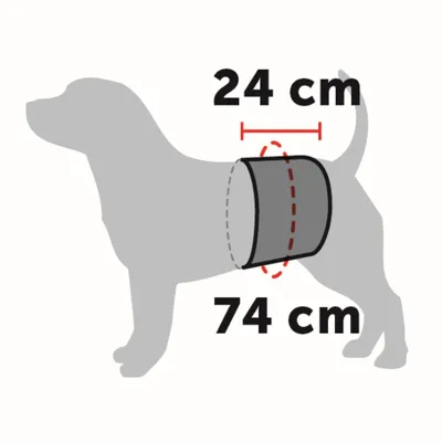 Produktbild von Gentleman wickeln König schwarz 74x24 cm Hund