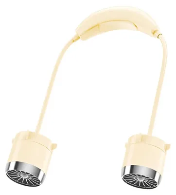 Zdjęcie produktu dla Wentylator szyi, zasilany przez USB, z regulacją przepływu powietrza, kolor żółty