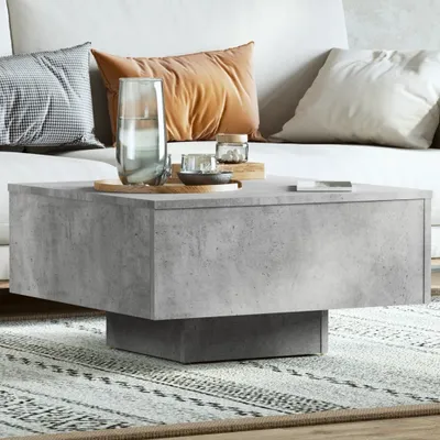 Zdjęcie produktu dla vidaXL Stolik kawowy betonowy szary 60x60x31,5 cm materiał drewnopochodny