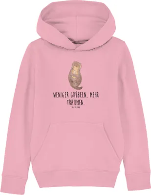 Produktbild von Mr. & Mrs. Panda Kinderpullover Otter Muschel 7-8 Jahre (122/128) - Baumwolle Pink - Geschenk, Positiv, Büro, Sweatshirt, Seeotter, Hoodie, Hoody, Optimistisch, Sweater