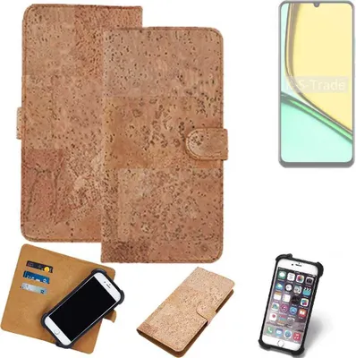 Produktbild von K-S-Trade Hülle kompatibel mit Realme Note 60  Kork Handyhülle Cover  Schutzhülle TPU Case Bumper in Hellbraun, (1x)