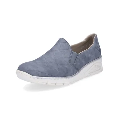 Produktbild von Rieker Damen Slipper Stretch Flechtoptik sportlich N3363, Größe:42 EU, Farbe:Blau