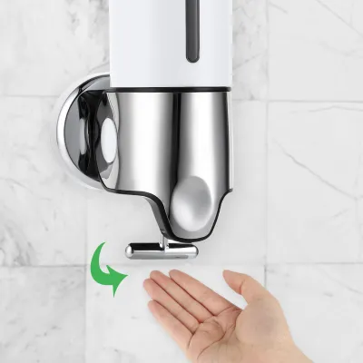 Produktbild von 500ml Pumpen Seifenspender, Wandmontage, manueller Handdesinfektionsmittel, Shampoo, Duschgel, Lotionsbehälter