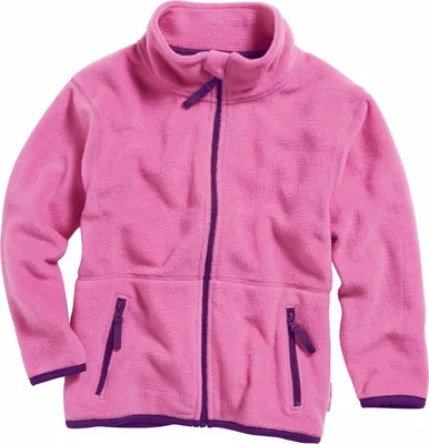 Produktbild von Playshoes Fleece-Jacke farbig abgesetzt, in pink, Größe 116