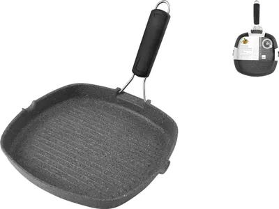 Produktbild von H&H Quadratischer Grillstein Induktion aus Aluminium mit Beschichtung