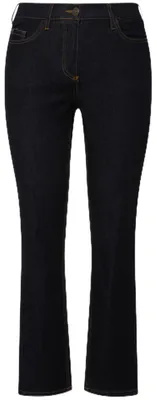 Productafbeelding van Ulla Popken damesbroek, klassiek model, donkerblauwe denim, maat 100