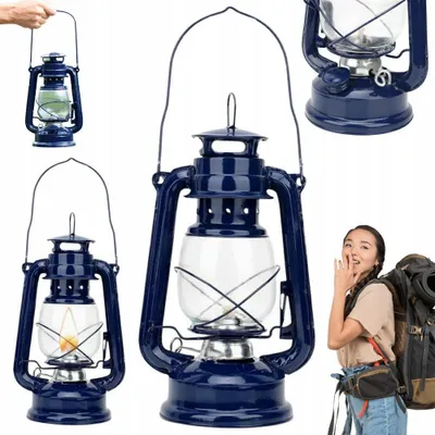 Produktbild von Kastom Große Blaue Retro Öllampe für Garten