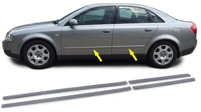 Produktbild von Türleisten Seitenleisten Zierleiste links rechts für Audi A4 B6 8E 2000-2004
