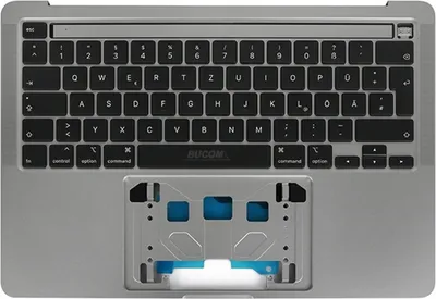 Produktbild von Topcase Handauflage mit Tastatur für Macbook Pro 13" Retina A2251 2020 Grau