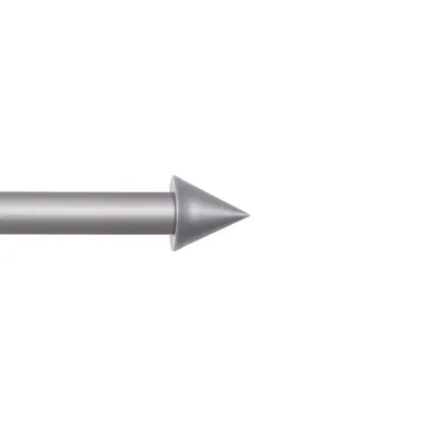 Produktbild von Gardinenstangen-Endstücke Silber Kegel 2er Pack – Kunststoff Endkappen Ø13/16 mm, dekorativer Abschluss für Gardinenstangen
